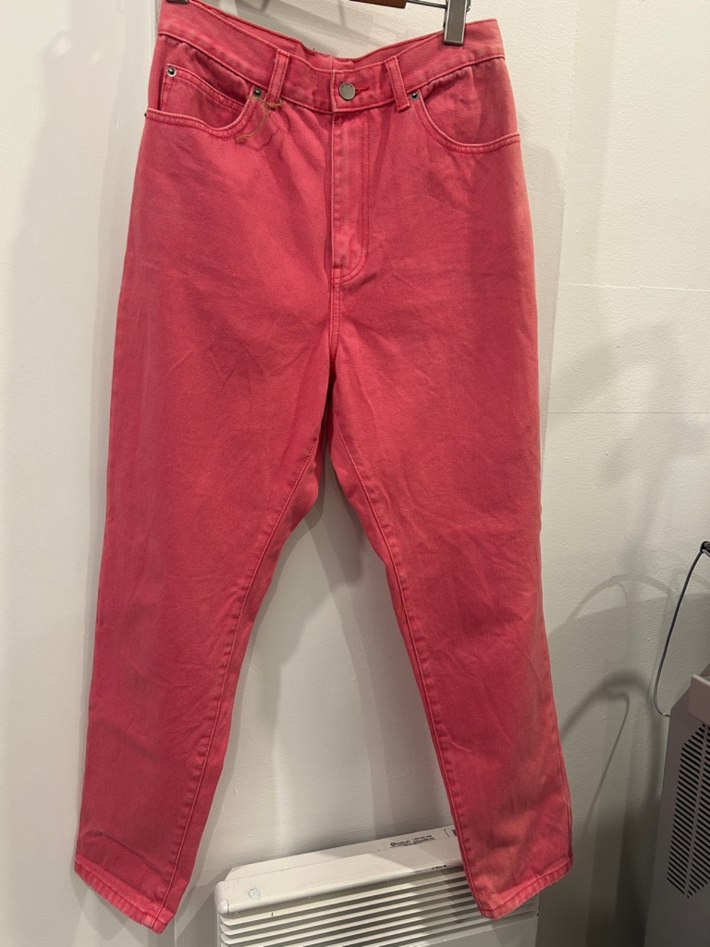 Women’s High-Waist Coral Pink Jeans